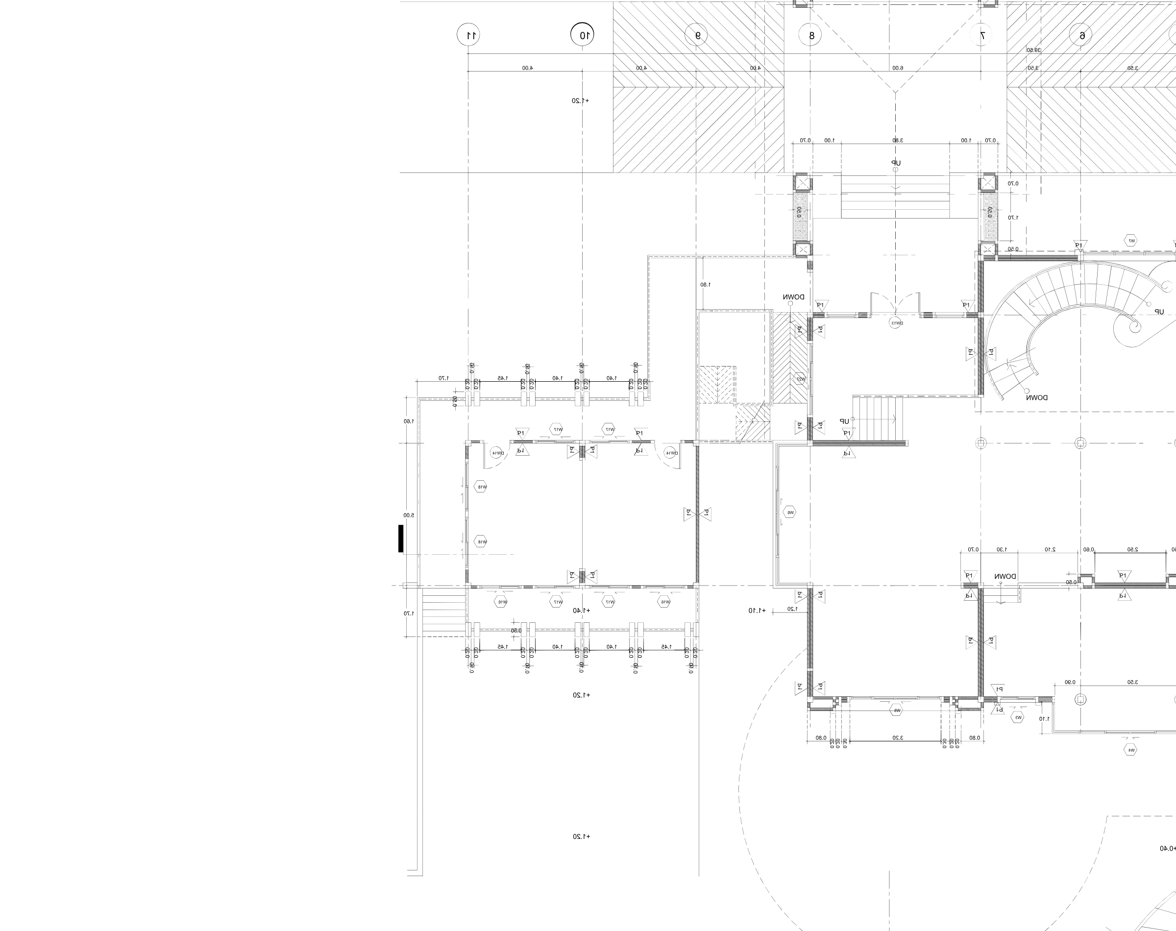 Architectural floor plan design element.